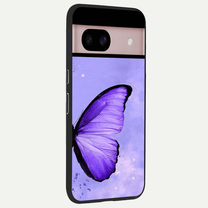  Violet Dream Wing back cover For Google Pixel 8 slim fit glass case with vibrant aesthetic design