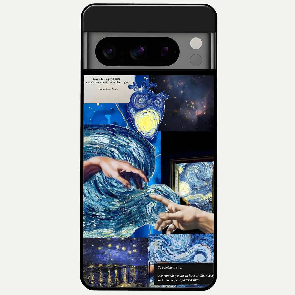  Aesthetic Vando Hands Glass Case For Google Pixel 8 Pro back cover – full design glossy printed glass finish