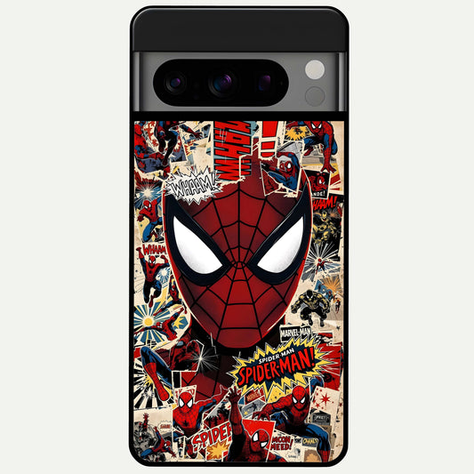  Aesthetic Wonder Spider Glass Case For Google Pixel 8 Pro back cover – full design glossy printed glass finish