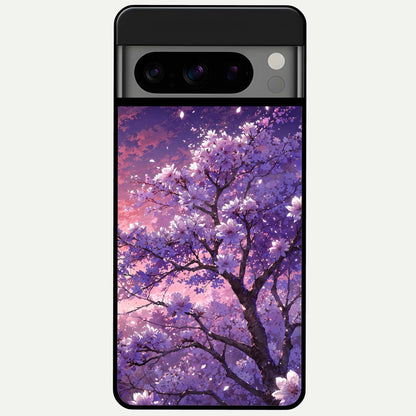  Blossom Tree Glass Case For Google Pixel 8 Pro back cover – full design glossy printed glass finish
