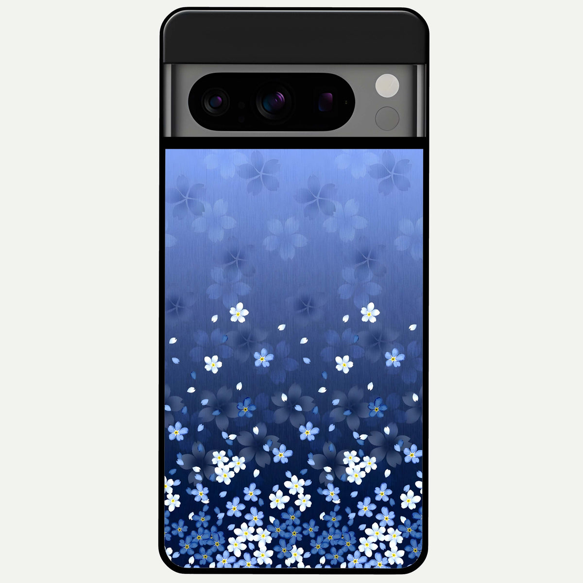  Blue Starry Glass Case For Google Pixel 8 Pro back cover – full design glossy printed glass finish