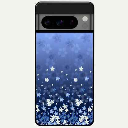  Blue Starry Glass Case For Google Pixel 8 Pro back cover – full design glossy printed glass finish