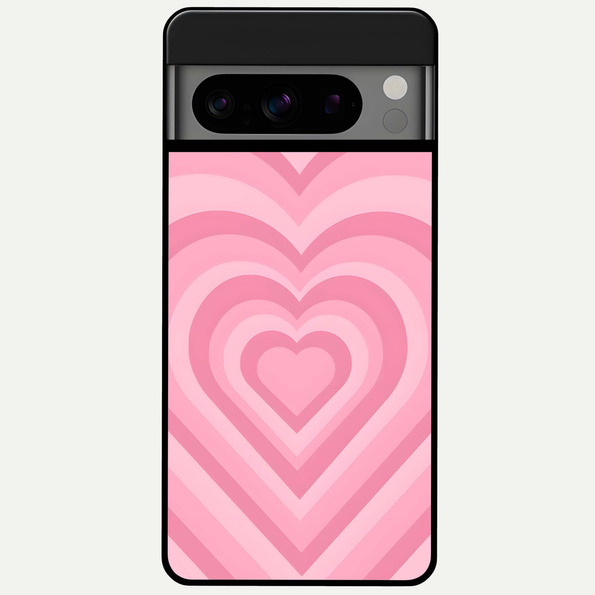 Blush Heart Waves Glass Case For Google Pixel 8 Pro back cover – full design glossy printed glass finish