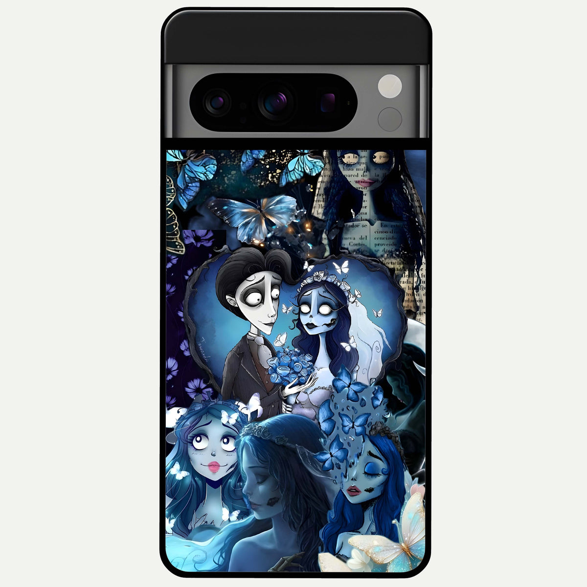  Butterfly Ghost Soul Glass Case For Google Pixel 8 Pro back cover – full design glossy printed glass finish