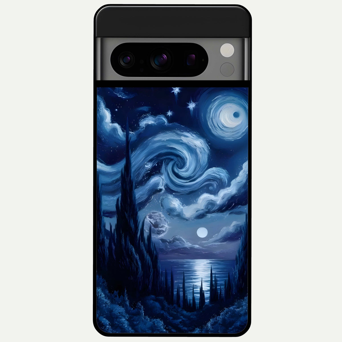  Celestial Dream Van Gogh Glass Case For Google Pixel 8 Pro back cover – full design glossy printed glass finish