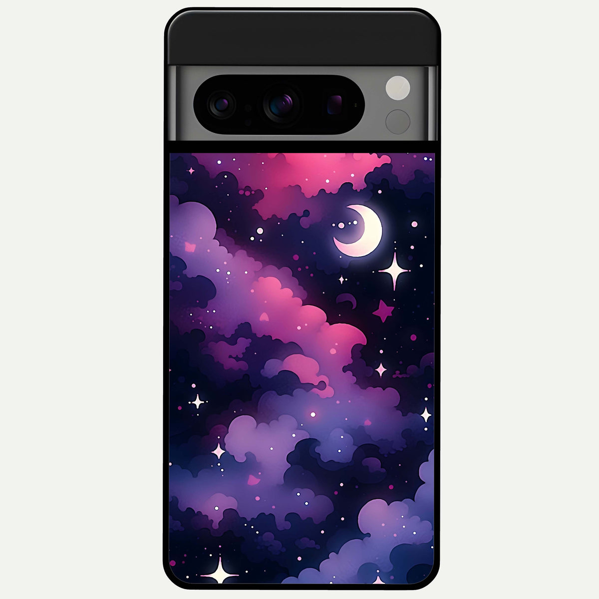  Celestial Moon Magic Glass Case For Google Pixel 8 Pro back cover – full design glossy printed glass finish