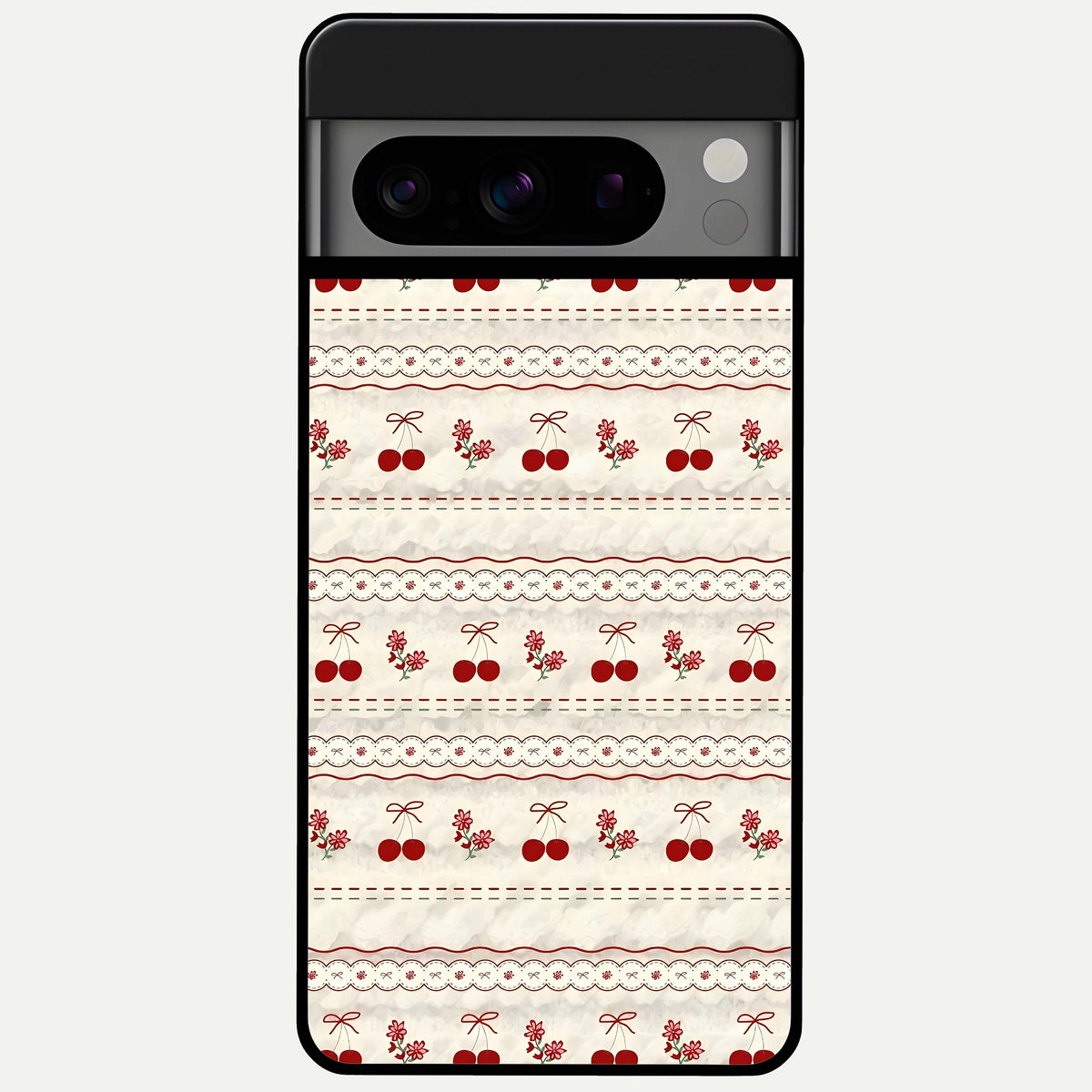  Cherry Bloom Charm Glass Case For Google Pixel 8 Pro back cover – full design glossy printed glass finish