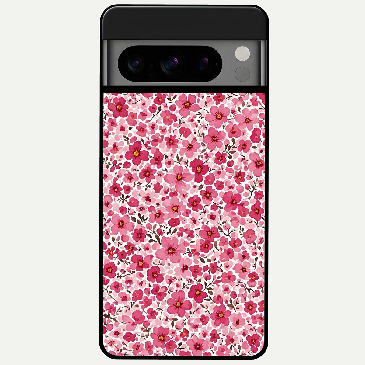  Cherry Blossom Charm Glass Case For Google Pixel 8 Pro back cover – full design glossy printed glass finish
