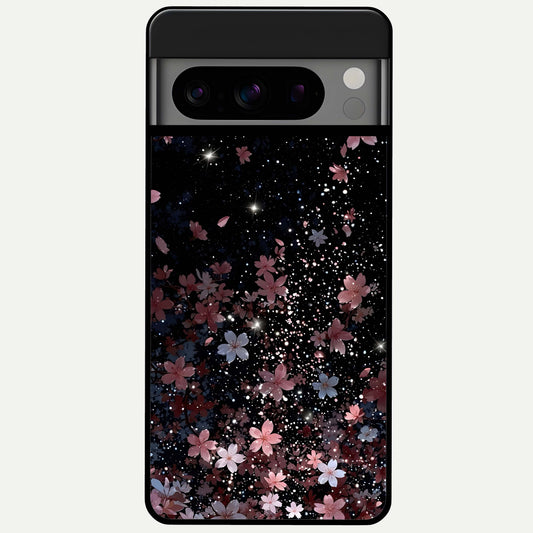  Starlit Flower Dreams Glass Case For Google Pixel 8 Pro back cover – full design glossy printed glass finish