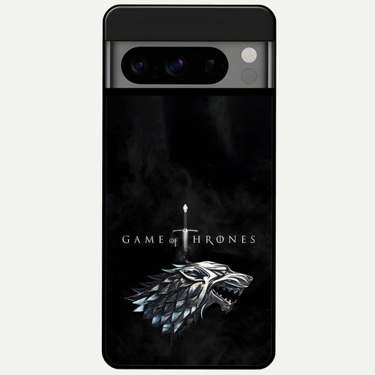  Throne Wolf Legacy Glass Case For Google Pixel 8 Pro back cover – full design glossy printed glass finish