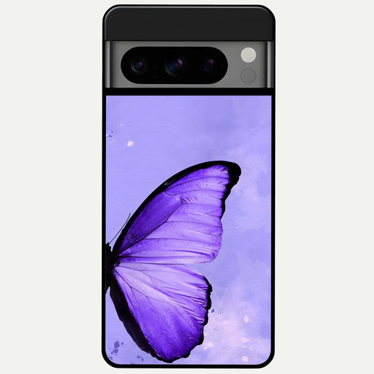  Violet Dream Wing Glass Case For Google Pixel 8 Pro back cover – full design glossy printed glass finish