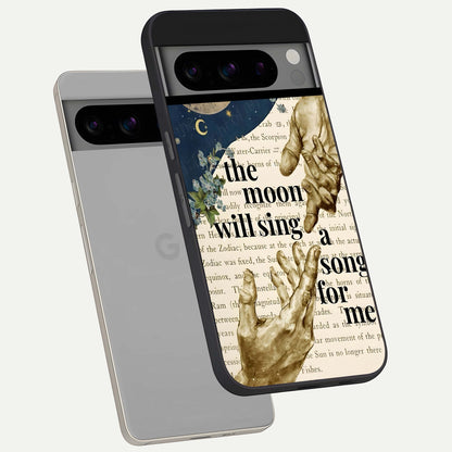  Aesthetic Divine phone case For Google Pixel 8 Pro showing premium glass back cover with detailed artwork