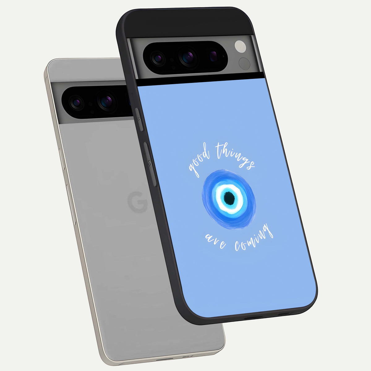  Bright Future Ahead phone case For Google Pixel 8 Pro showing premium glass back cover with detailed artwork