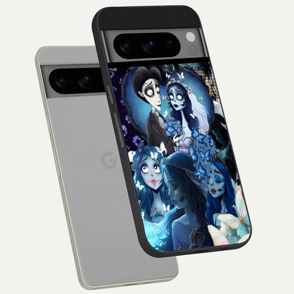  Butterfly Ghost Soul phone case For Google Pixel 8 Pro showing premium glass back cover with detailed artwork