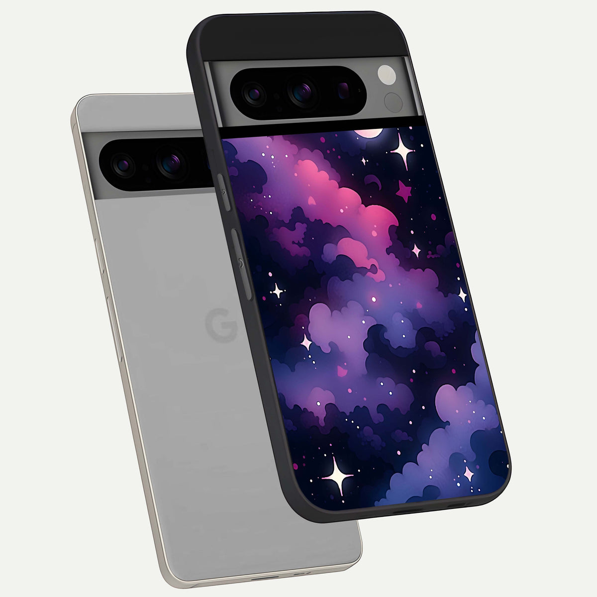  Celestial Moon Magic phone case For Google Pixel 8 Pro showing premium glass back cover with detailed artwork