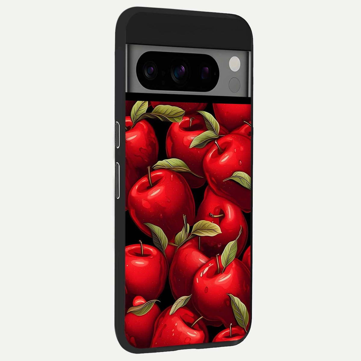  Apple Pattern back cover For Google Pixel 8 Pro slim fit glass case with vibrant aesthetic design
