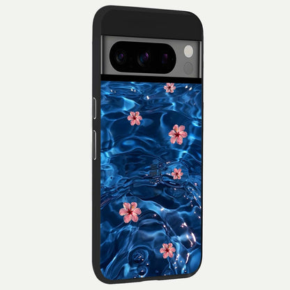  Bloom Thread Art back cover For Google Pixel 8 Pro slim fit glass case with vibrant aesthetic design