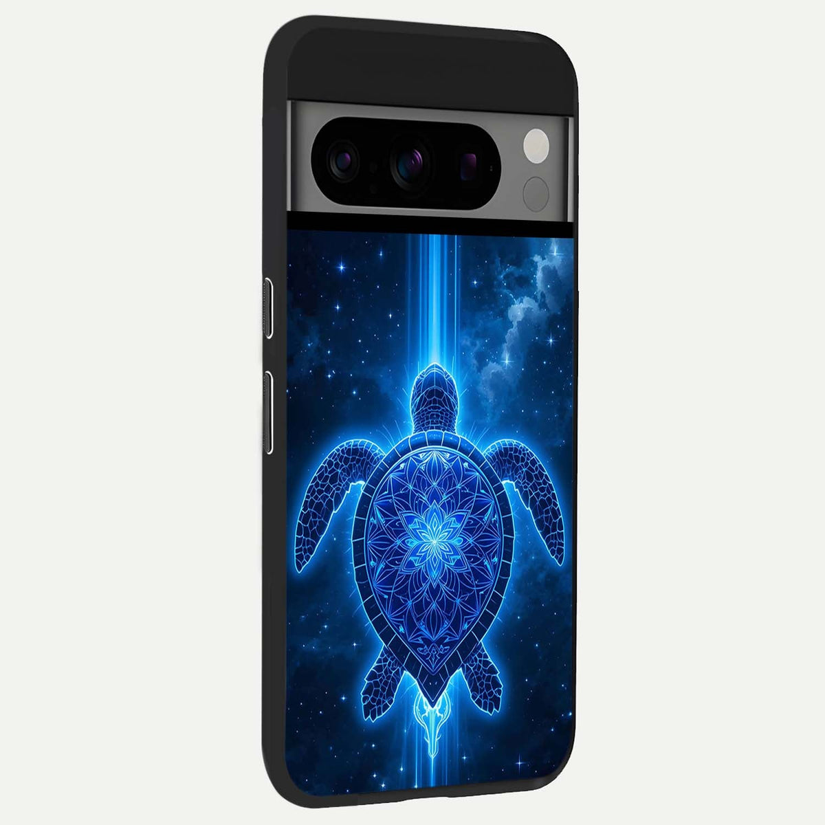  Blue Galaxy Turtle back cover For Google Pixel 8 Pro slim fit glass case with vibrant aesthetic design