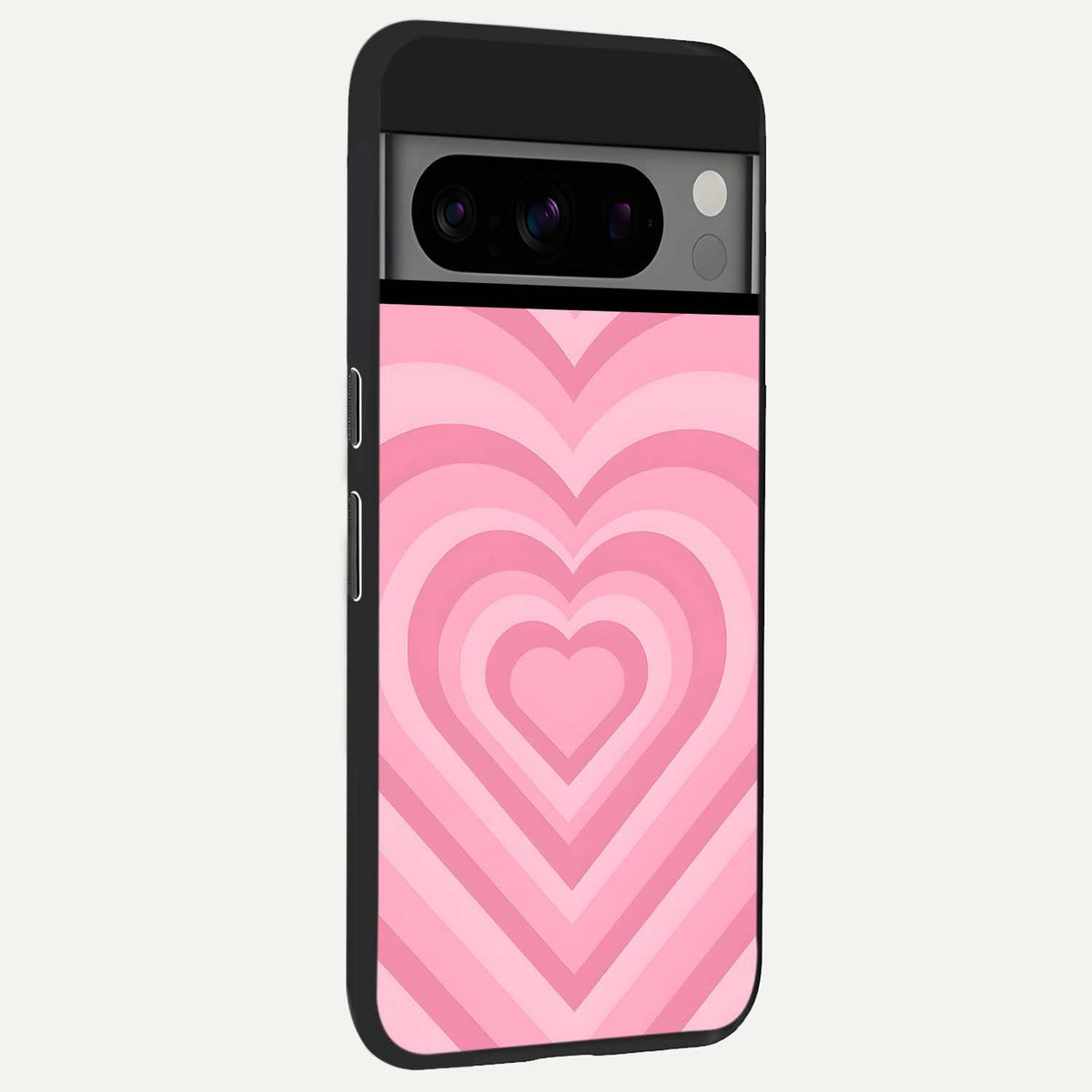  Blush Heart Waves back cover For Google Pixel 8 Pro slim fit glass case with vibrant aesthetic design