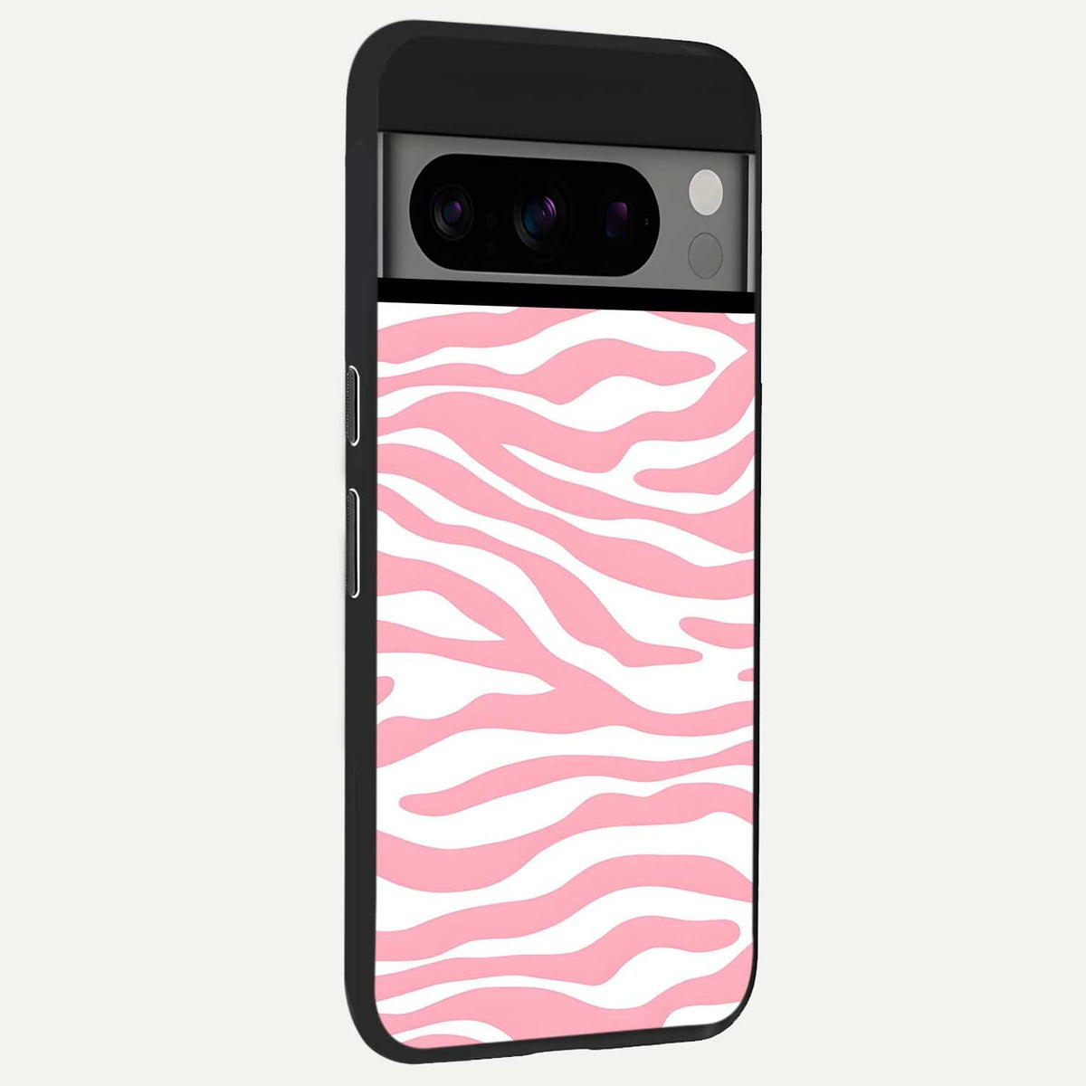  Blush Zebra Flow back cover For Google Pixel 8 Pro slim fit glass case with vibrant aesthetic design
