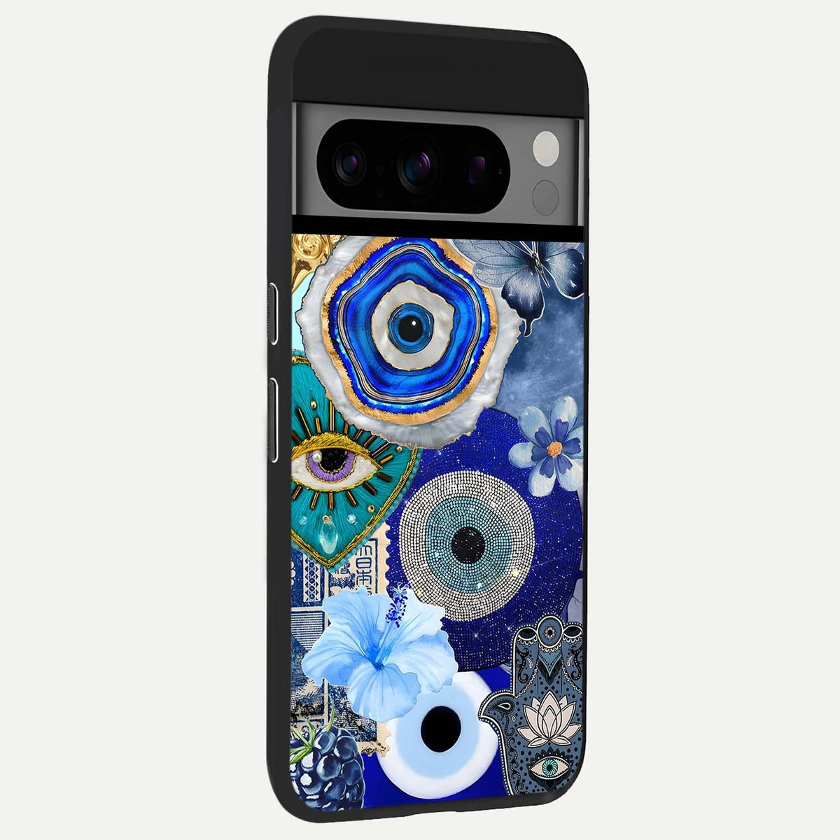  Celestial Blue Vision back cover For Google Pixel 8 Pro slim fit glass case with vibrant aesthetic design