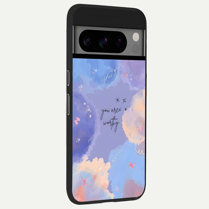  Celestial Cloud Magic back cover For Google Pixel 8 Pro slim fit glass case with vibrant aesthetic design