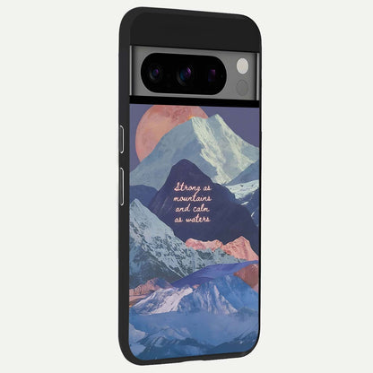  Celestial Mountain Calm back cover For Google Pixel 8 Pro slim fit glass case with vibrant aesthetic design