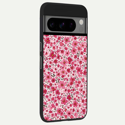  Cherry Blossom Charm back cover For Google Pixel 8 Pro slim fit glass case with vibrant aesthetic design