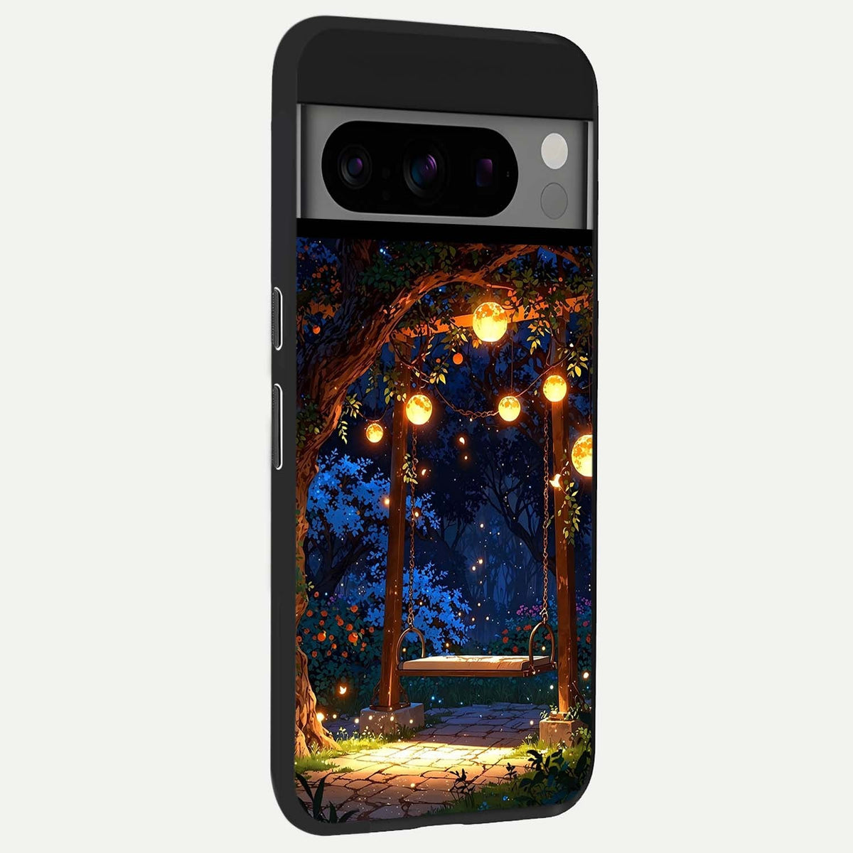  Twilight Garden Swing back cover For Google Pixel 8 Pro slim fit glass case with vibrant aesthetic design