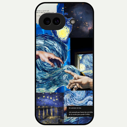  Aesthetic Vando Hands Glass Case For Google Pixel 9A back cover – full design glossy printed glass finish