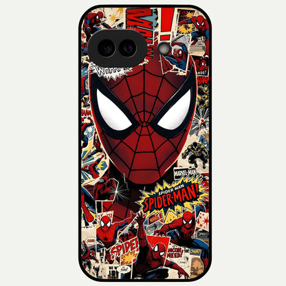  Aesthetic Wonder Spider Glass Case For Google Pixel 9A back cover – full design glossy printed glass finish