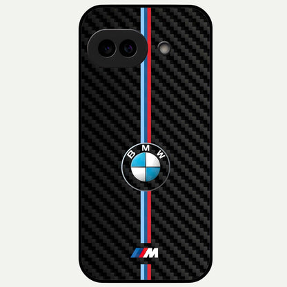  BMW Pattern Glass Case For Google Pixel 9A back cover – full design glossy printed glass finish