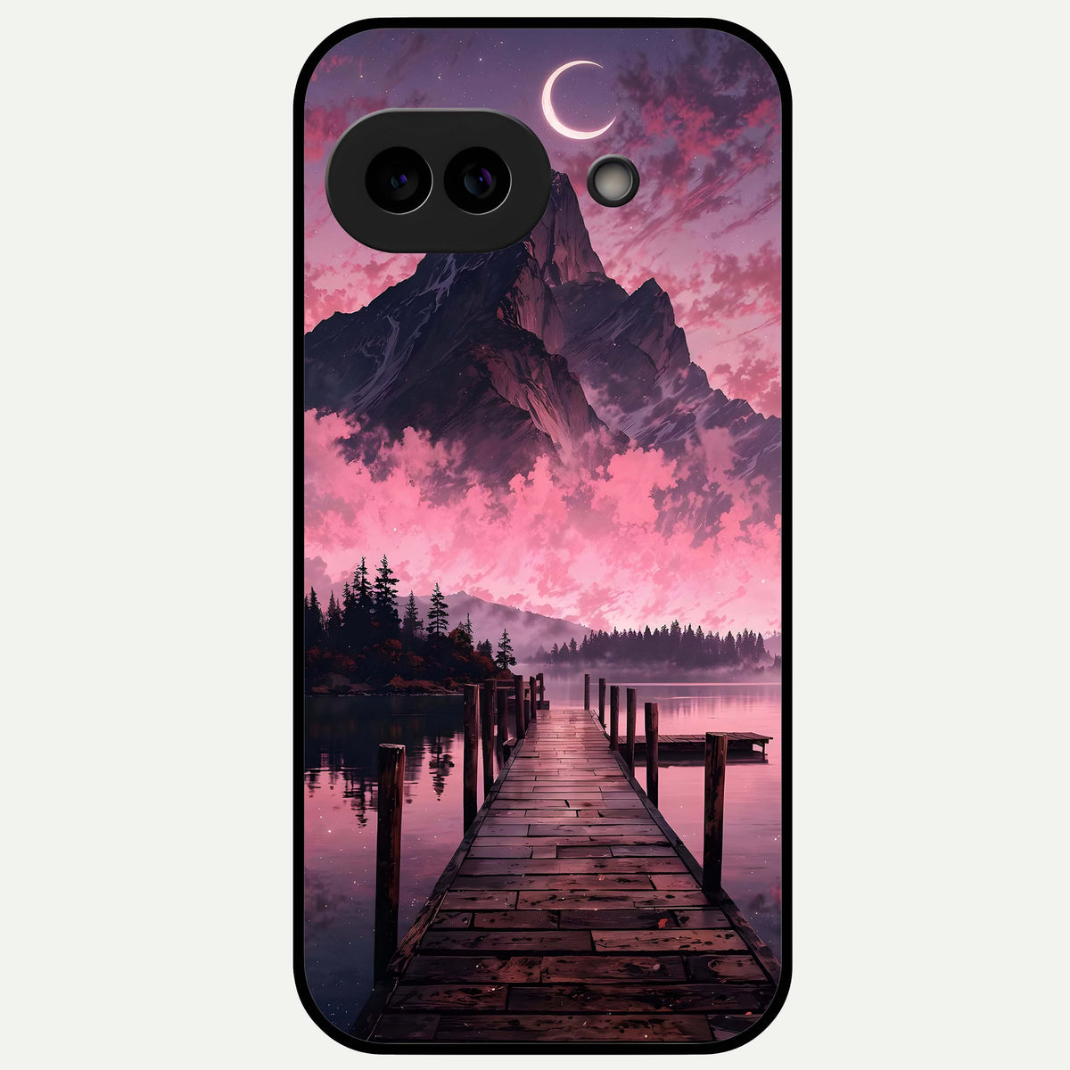  Beautiful Mountain View Glass Case For Google Pixel 9A back cover – full design glossy printed glass finish