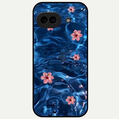  Bloom Thread Art Glass Case For Google Pixel 9A back cover – full design glossy printed glass finish
