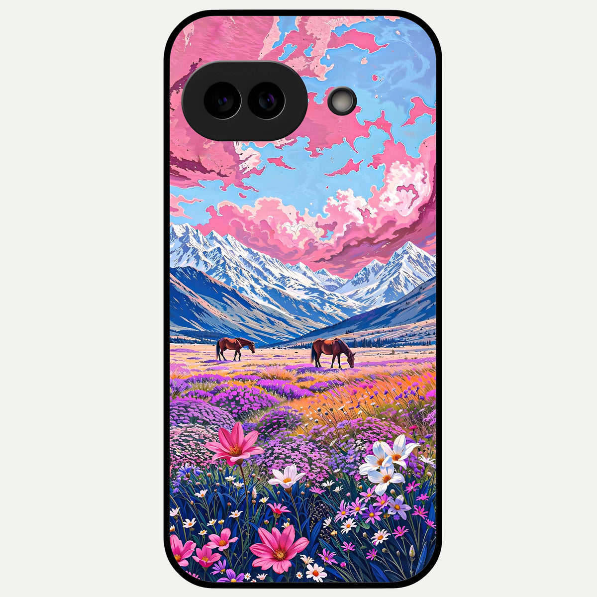  Blossom Valley Dream Glass Case For Google Pixel 9A back cover – full design glossy printed glass finish