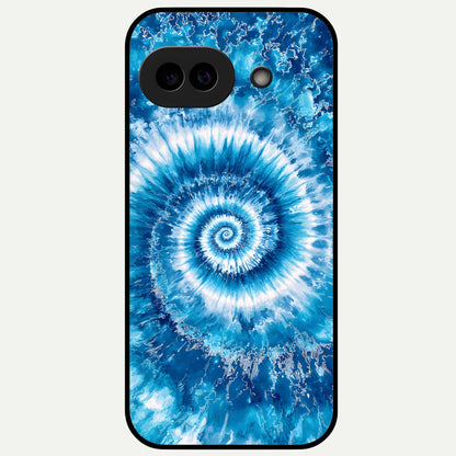  Blue Galaxy Wave Glass Case For Google Pixel 9A back cover – full design glossy printed glass finish