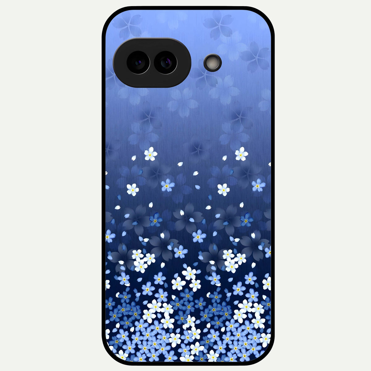  Blue Starry Glass Case For Google Pixel 9A back cover – full design glossy printed glass finish