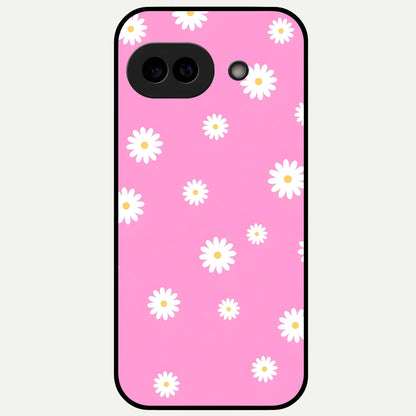  Bubblegum Daisy Pop Glass Case For Google Pixel 9A back cover – full design glossy printed glass finish