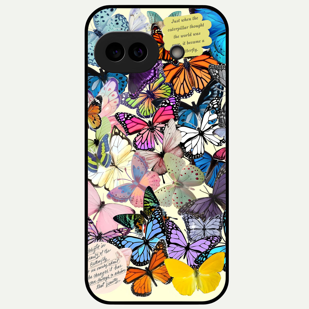  Butterflies Petal Dream Glass Case For Google Pixel 9A back cover – full design glossy printed glass finish