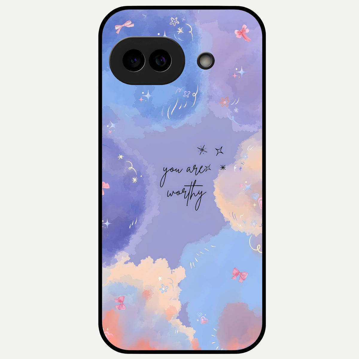  Celestial Cloud Magic Glass Case For Google Pixel 9A back cover – full design glossy printed glass finish