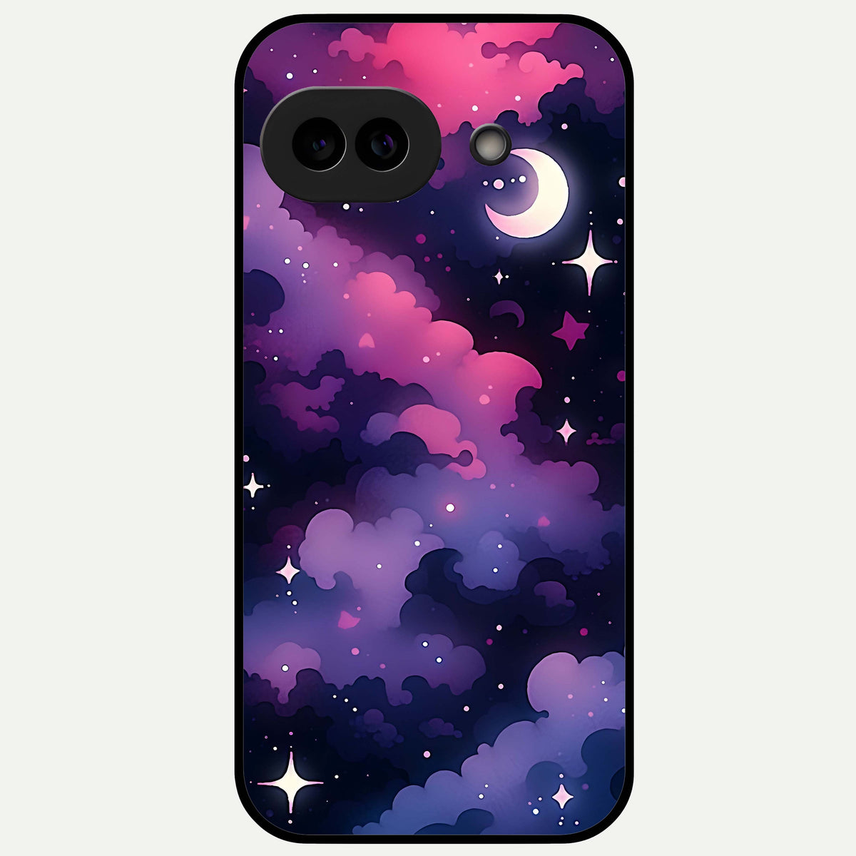  Celestial Moon Magic Glass Case For Google Pixel 9A back cover – full design glossy printed glass finish