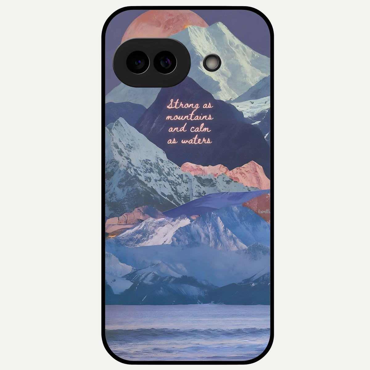  Celestial Mountain Calm Glass Case For Google Pixel 9A back cover – full design glossy printed glass finish