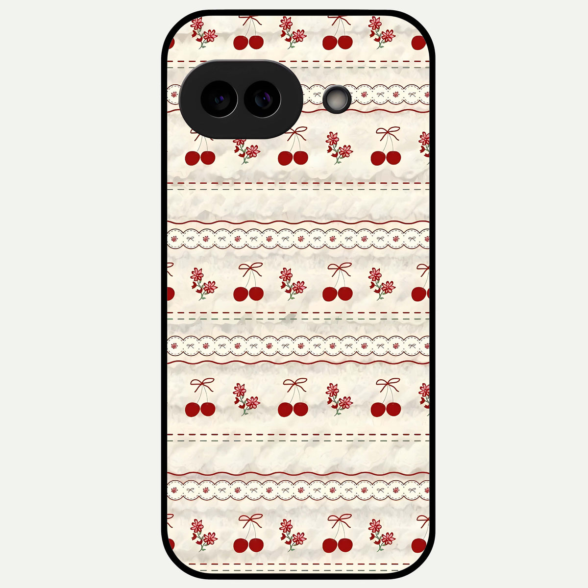  Cherry Bloom Charm Glass Case For Google Pixel 9A back cover – full design glossy printed glass finish