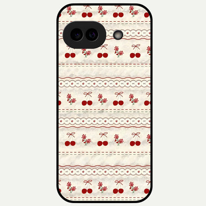  Cherry Bloom Charm Glass Case For Google Pixel 9A back cover – full design glossy printed glass finish