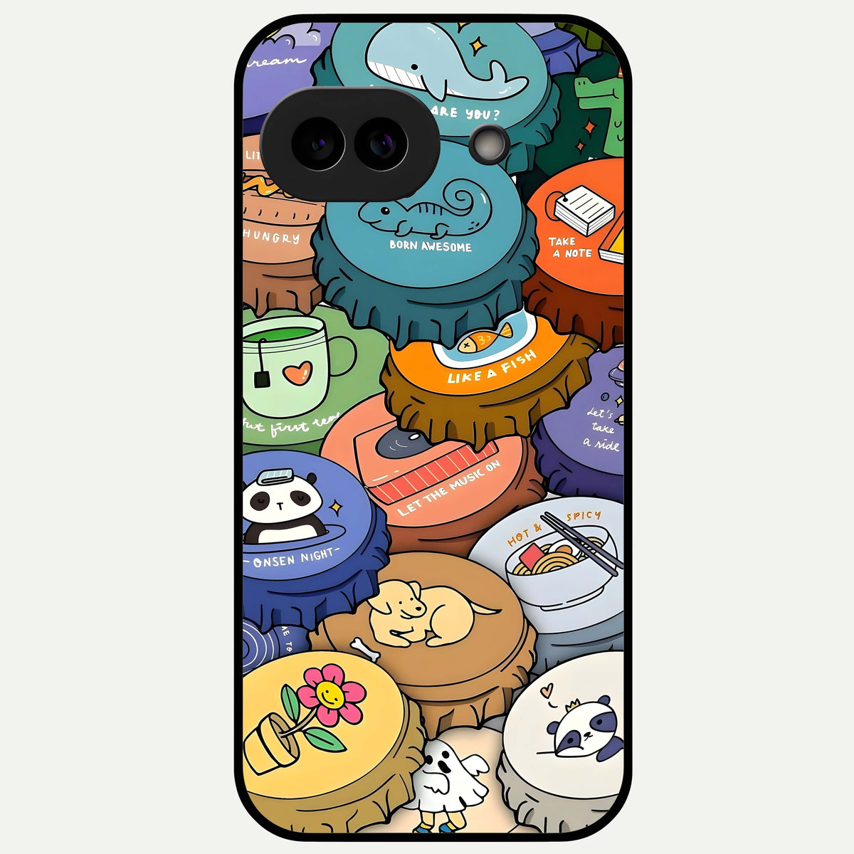  Coins Patterns Glass Case For Google Pixel 9A back cover – full design glossy printed glass finish