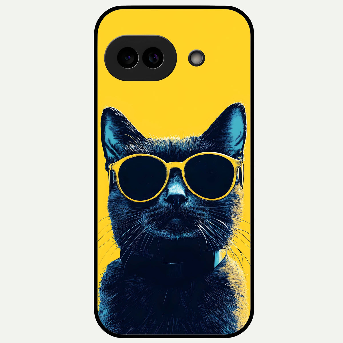  Cool Cat Vibes Glass Case For Google Pixel 9A back cover – full design glossy printed glass finish