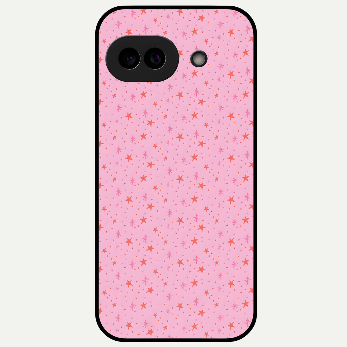  Cosmic Pink Sparkle Glass Case For Google Pixel 9A back cover – full design glossy printed glass finish