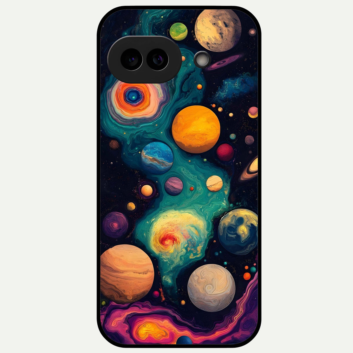  Cosmic Planet Journey Glass Case For Google Pixel 9A back cover – full design glossy printed glass finish