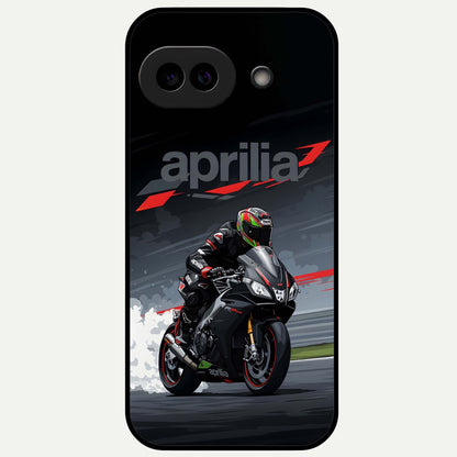  Dark Aprilla Glass Case For Google Pixel 9A back cover – full design glossy printed glass finish