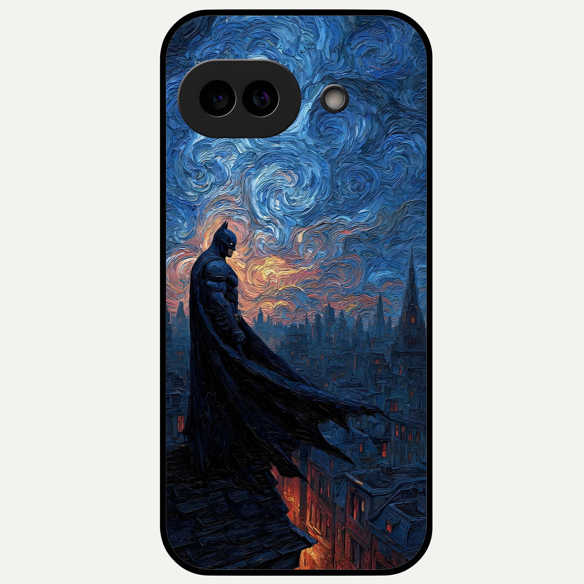  Dark Knight Dusk Glass Case For Google Pixel 9A back cover – full design glossy printed glass finish